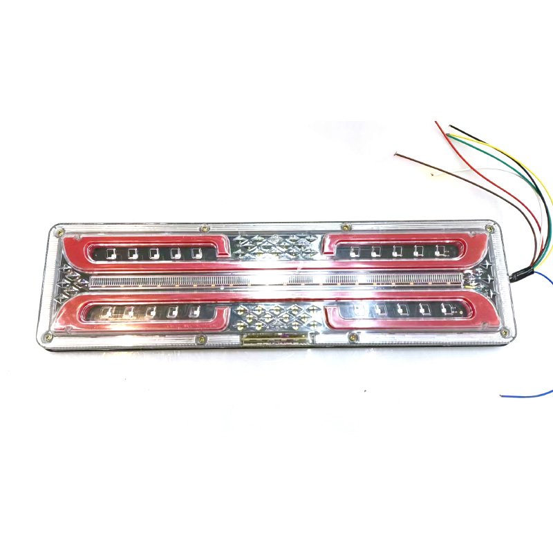 LED Guiding Light and Flowing Water, King Truck Tail Light Assembly, Card Light for Truck Trailer Lorry caravan