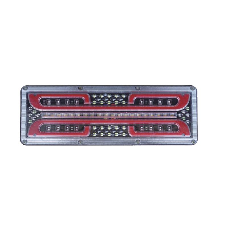 LED Guiding Light and Flowing Water, King Truck Tail Light Assembly, Card Light for Truck Trailer Lorry caravan