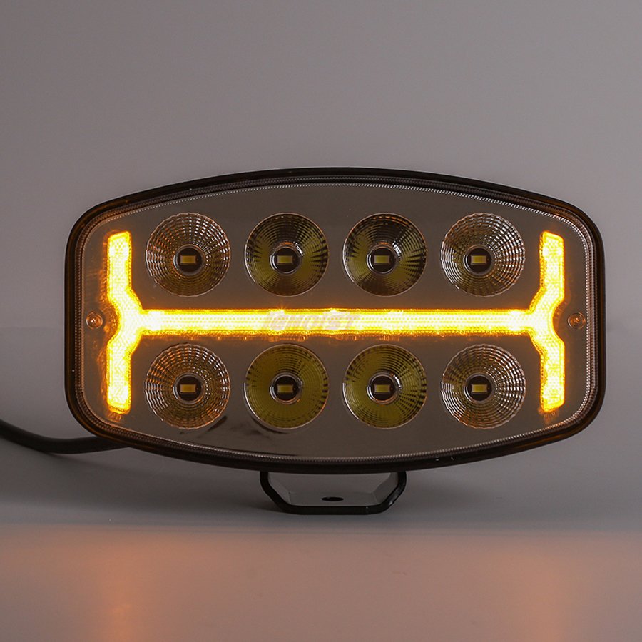 New Super Bright 9.6 Inch With White Yellow DRL Spot LED Work Driving Head Light for Truck BUS Trailer 12-85V DC
