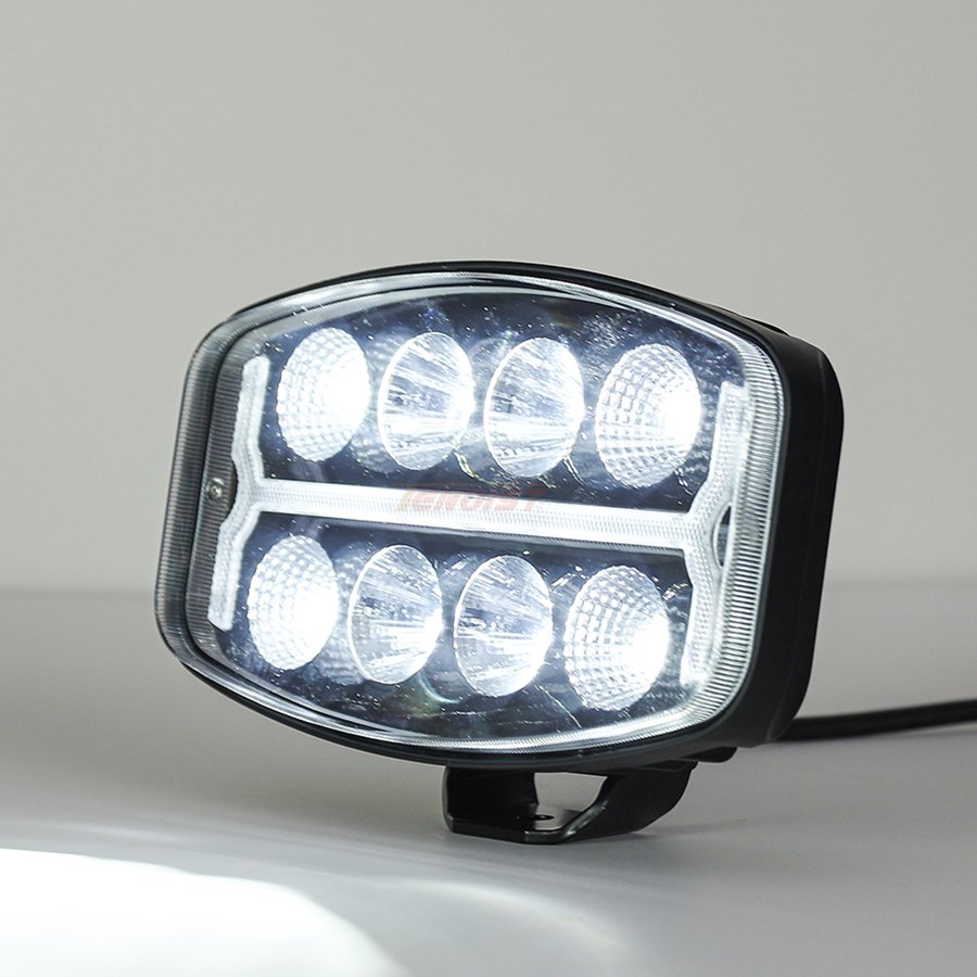 New Super Bright 9.6 Inch With White Yellow DRL Spot LED Work Driving Head Light for Truck BUS Trailer 12-85V DC