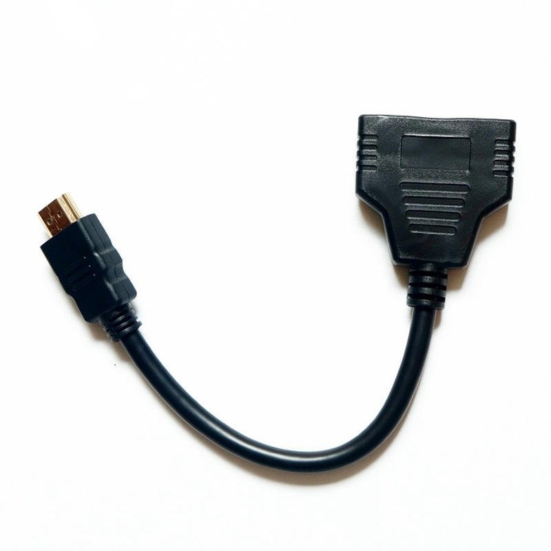 High Quality HDMI 1 Male to 2 Female Adapter 1in 2 Out Distributor Revolution Double Bus Split Screen Conversion Line HDTV Cable