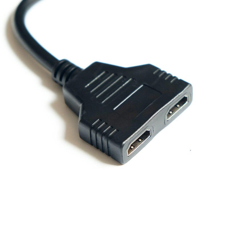 High Quality HDMI 1 Male to 2 Female Adapter 1in 2 Out Distributor Revolution Double Bus Split Screen Conversion Line HDTV Cable