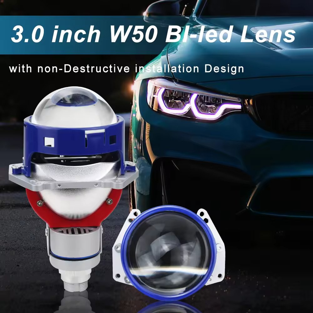 3 Inch Led Headlights Lens 130w High Power Led Projector Lights H7 H11 9005 9006 H4 Led Projector 12v 6000k Bi Led Projector