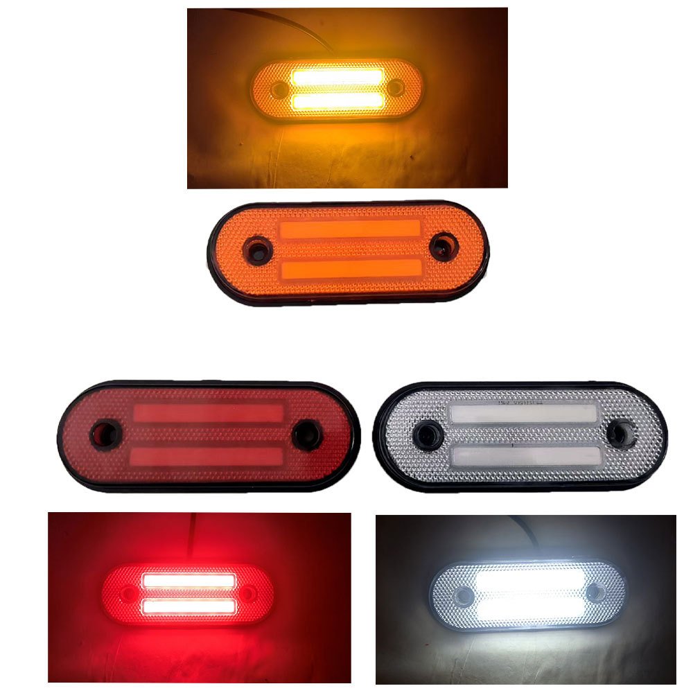 Luces Laterales Para Camion12V Indicador De Marcador Lateral, Luz Trasera Rojo Ambar, Para Furgonetas, Camiones, Remolques