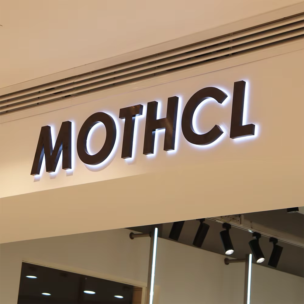 Custom 3D Logo Sign Board Backlight Channel Letter Outdoor Wall Business Shop Store Front Sign Led Illuminated Backlit Sign
