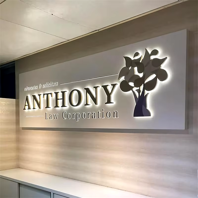 Custom 3D Logo Sign Board Backlight Channel Letter Outdoor Wall Business Shop Store Front Sign Led Illuminated Backlit Sign