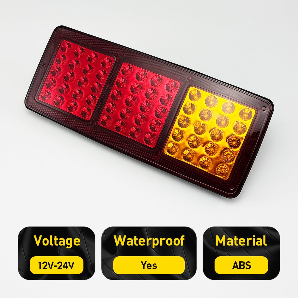 24V Stop 60 Led Truck Rear Lamps Heavy Vehicle Tail Light Bus Marker Lamp Vehicle Amber Red Color