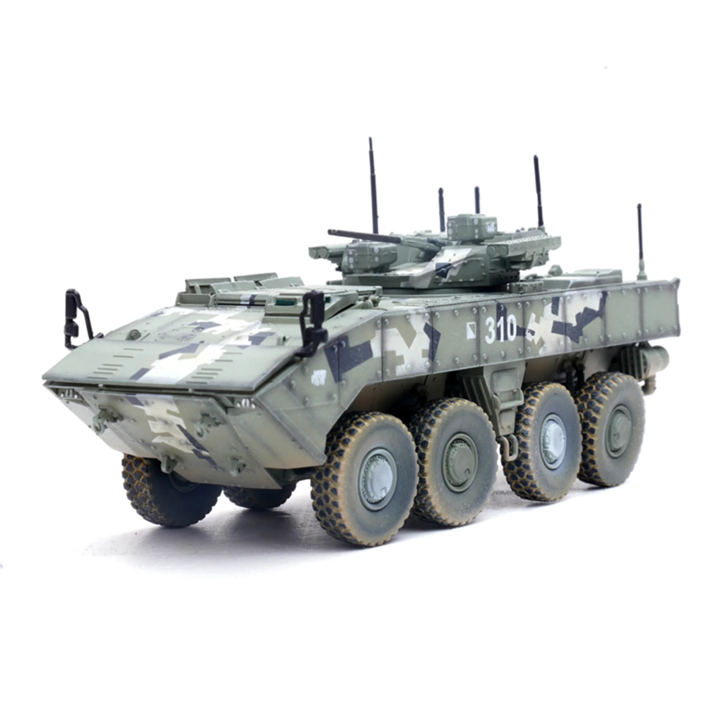 1 72 Scale P12221PD Russian Boomerang IFV Armored Vehicle Model Green Digital Coating Rotatable Wheels Unisex Metal Finished