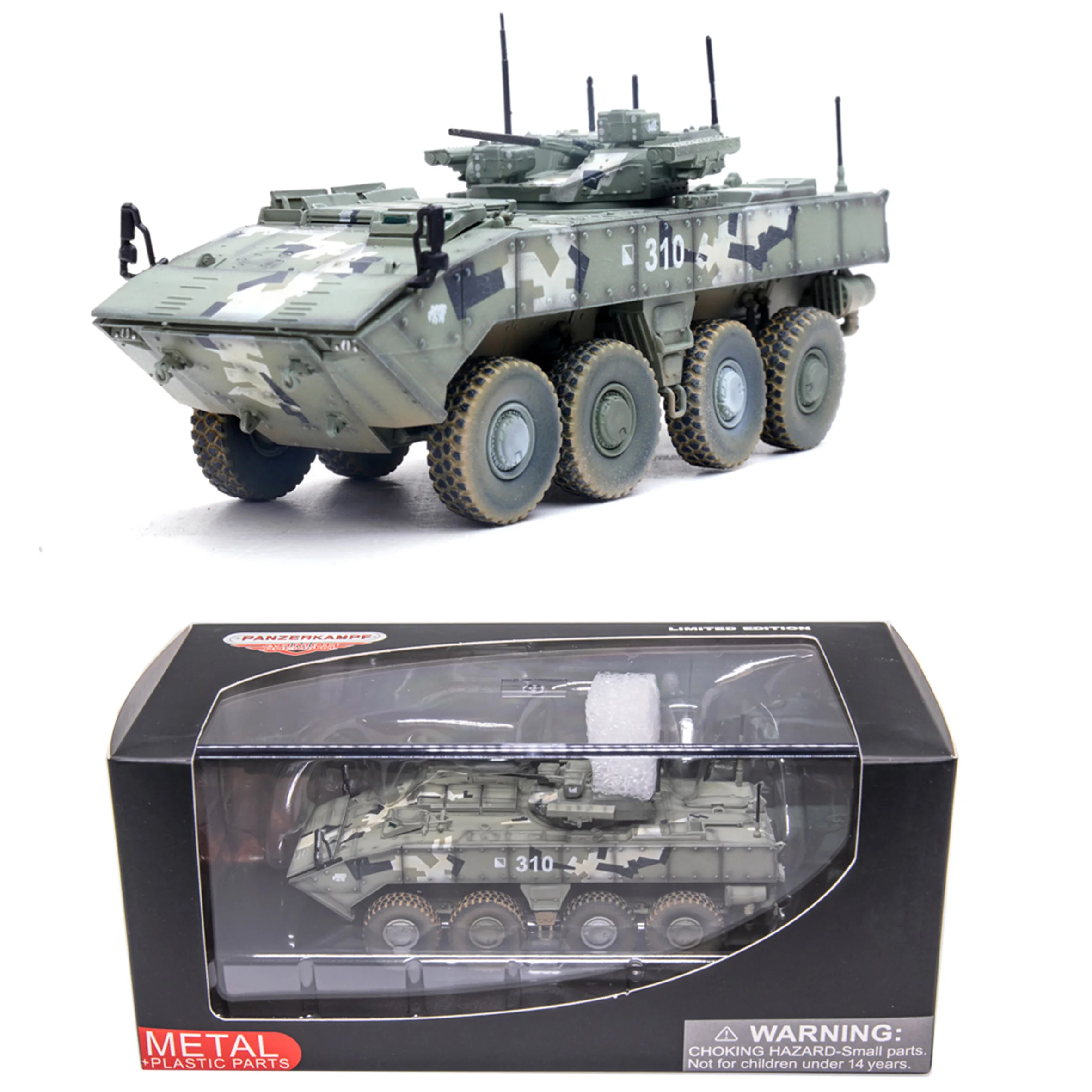 1 72 Scale P12221PD Russian Boomerang IFV Armored Vehicle Model Green Digital Coating Rotatable Wheels Unisex Metal Finished
