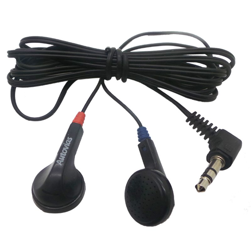 Mono or Binaural Disposable 3.5mm In-Ear Wired Earphone for School Tourism Museum Concert for Bus or Train or Plane