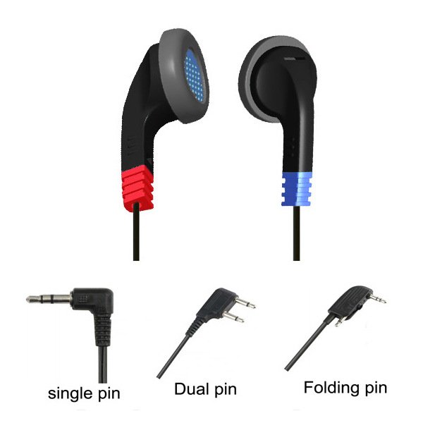 Mono or Binaural Disposable 3.5mm In-Ear Wired Earphone for School Tourism Museum Concert for Bus or Train or Plane