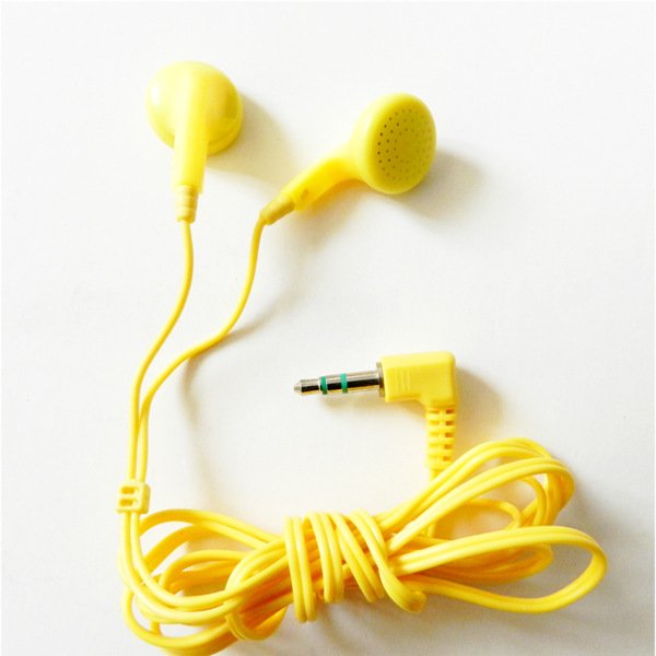 Mono or Binaural Disposable 3.5mm In-Ear Wired Earphone for School Tourism Museum Concert for Bus or Train or Plane