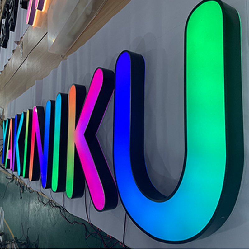 Free Design Business Acrylic Sign Luminous 3D LED Letters Custom Sign for Shop Display for Office Bars