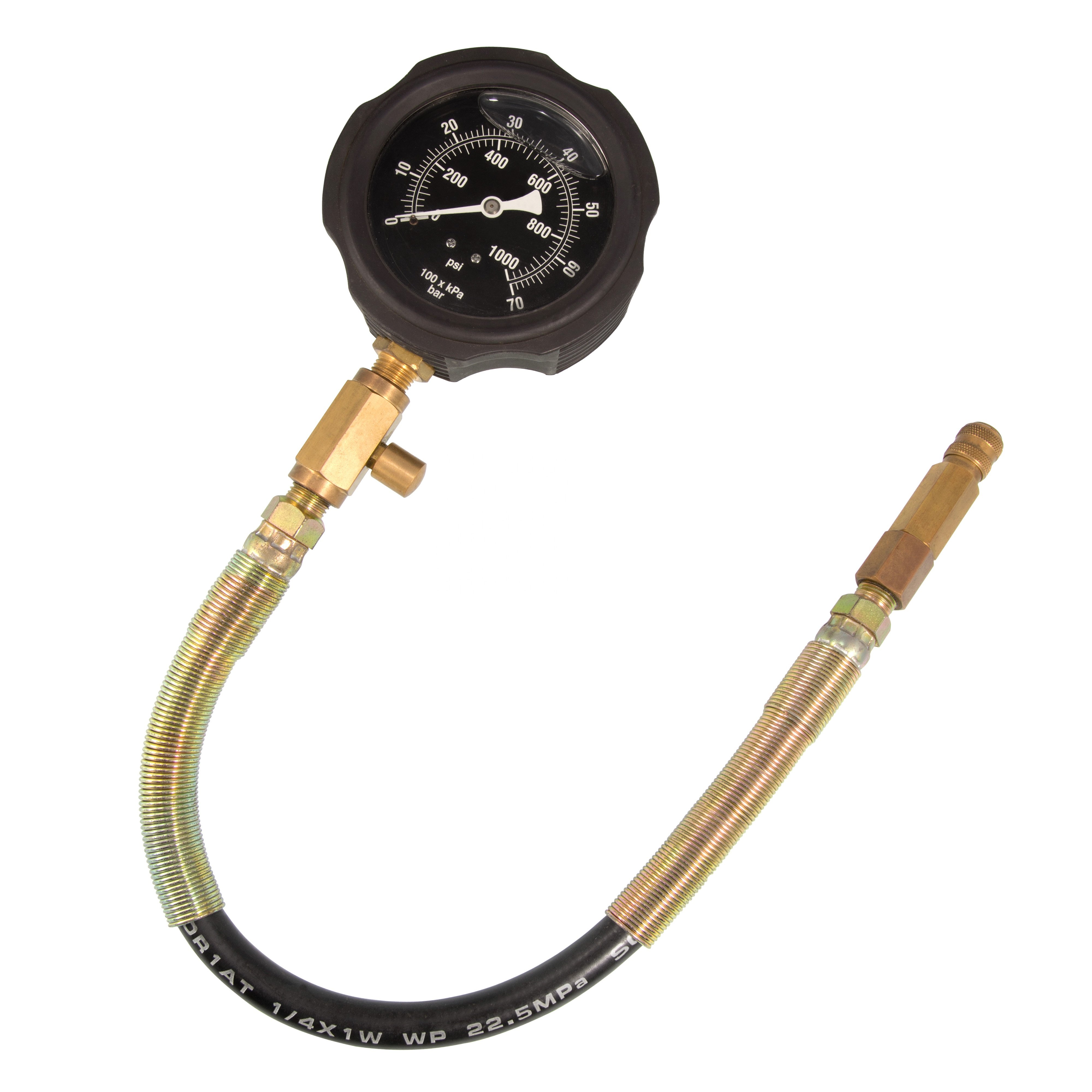 Diesel Compression Tester With a Hydraulic Gauge Universal Injector and Glow Plug Adapters