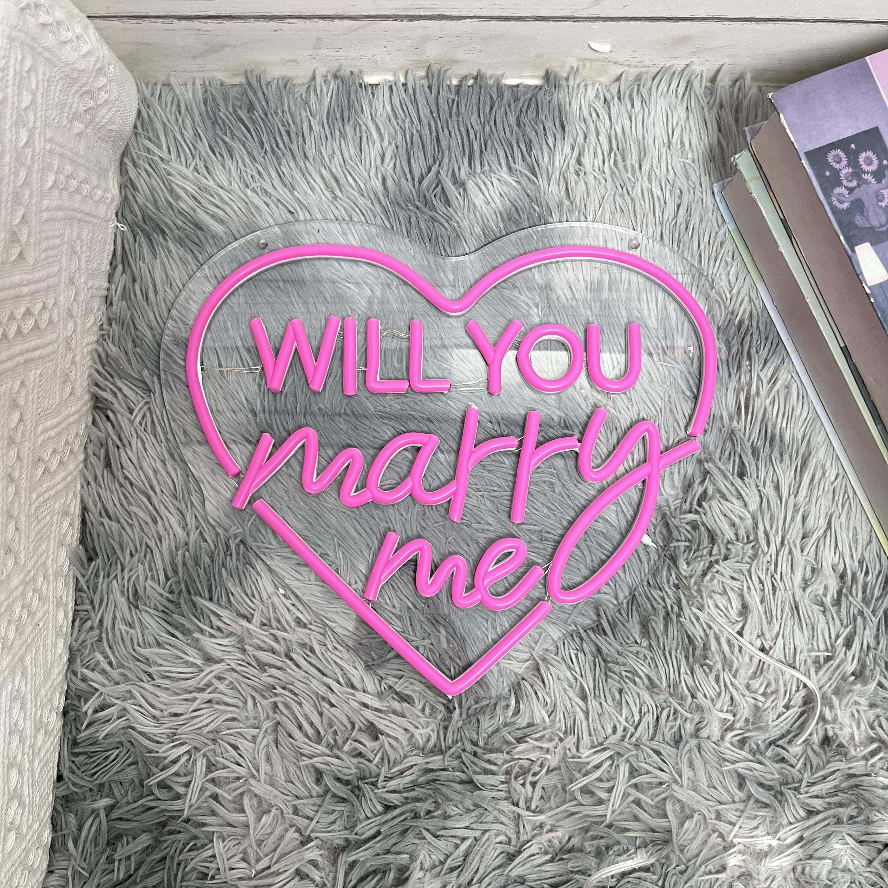 Wedding Decoration Led Neon Sign Led Crazy in love Led Light up Sign Neon Sign Will You Marry Me