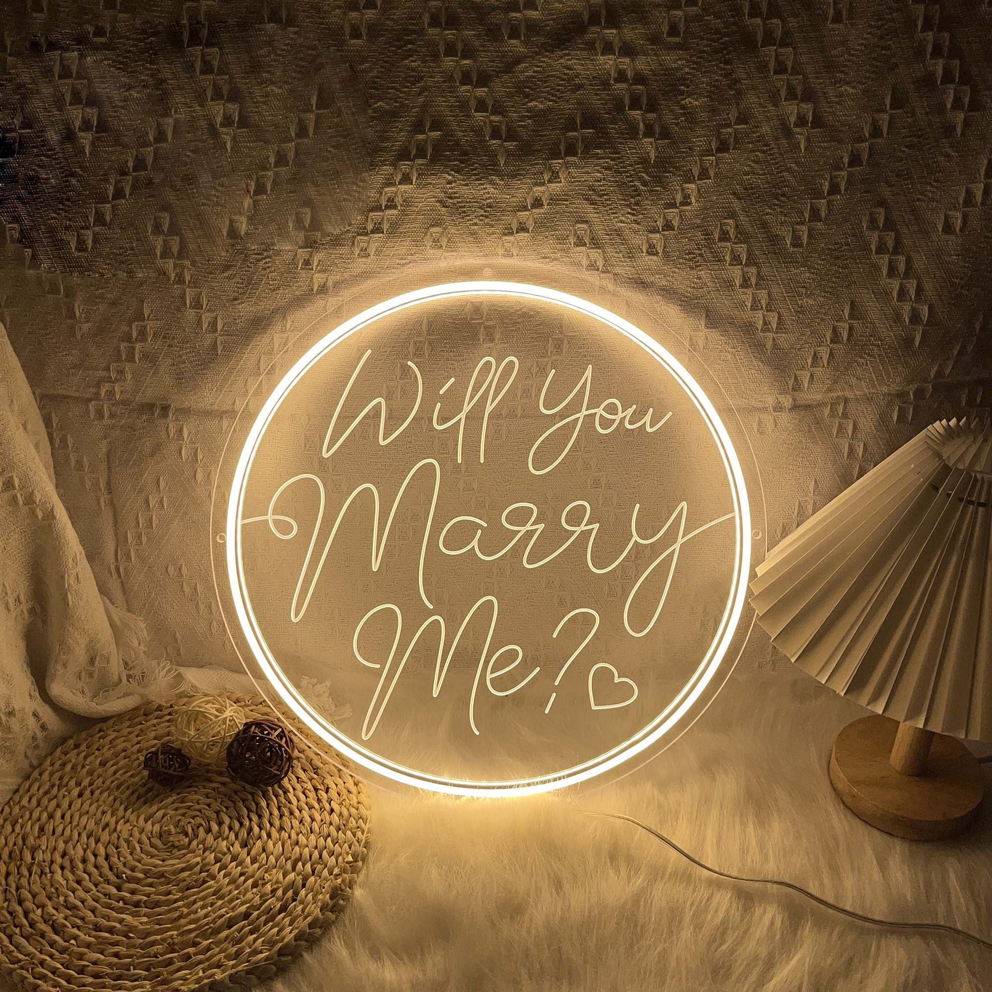 Wedding Decoration Led Neon Sign Led Crazy in love Led Light up Sign Neon Sign Will You Marry Me