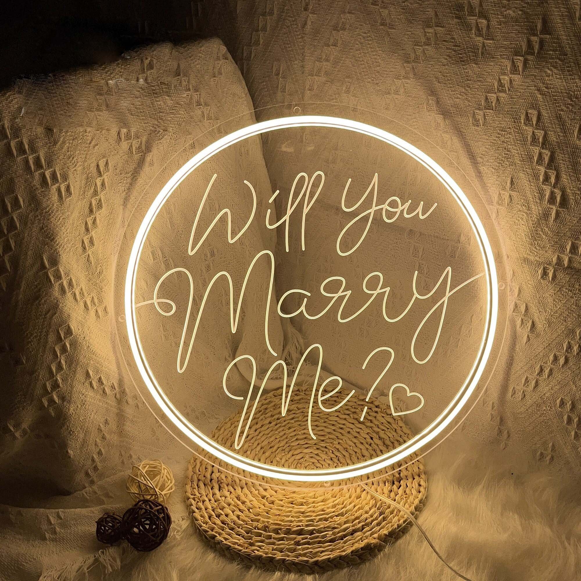 Wedding Decoration Led Neon Sign Led Crazy in love Led Light up Sign Neon Sign Will You Marry Me