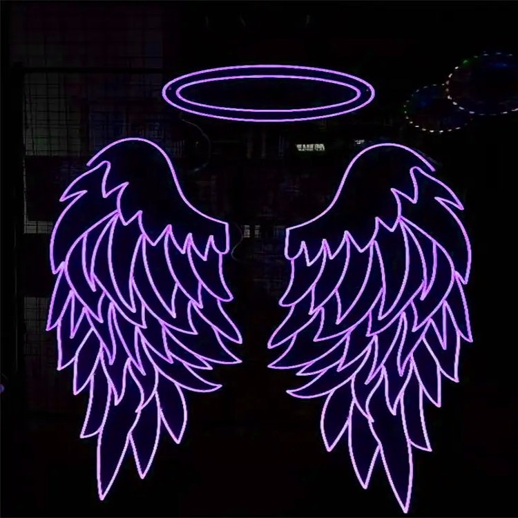 Very Popular LED Neon Sign Angle wings LED Neon Sign Light for Wall Decoration