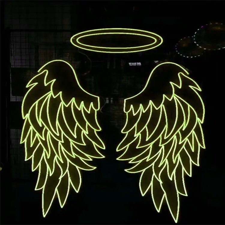 Very Popular LED Neon Sign Angle wings LED Neon Sign Light for Wall Decoration