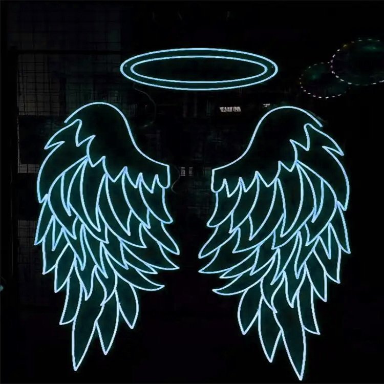 Very Popular LED Neon Sign Angle wings LED Neon Sign Light for Wall Decoration