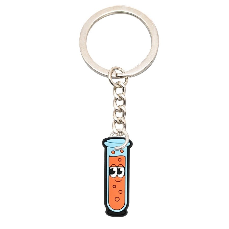 Experience the Factory Advantage 2D Orange Smiling Bus PVC Keychain Cheerful Gift Kids Keyring Transport Lovers Key Holder