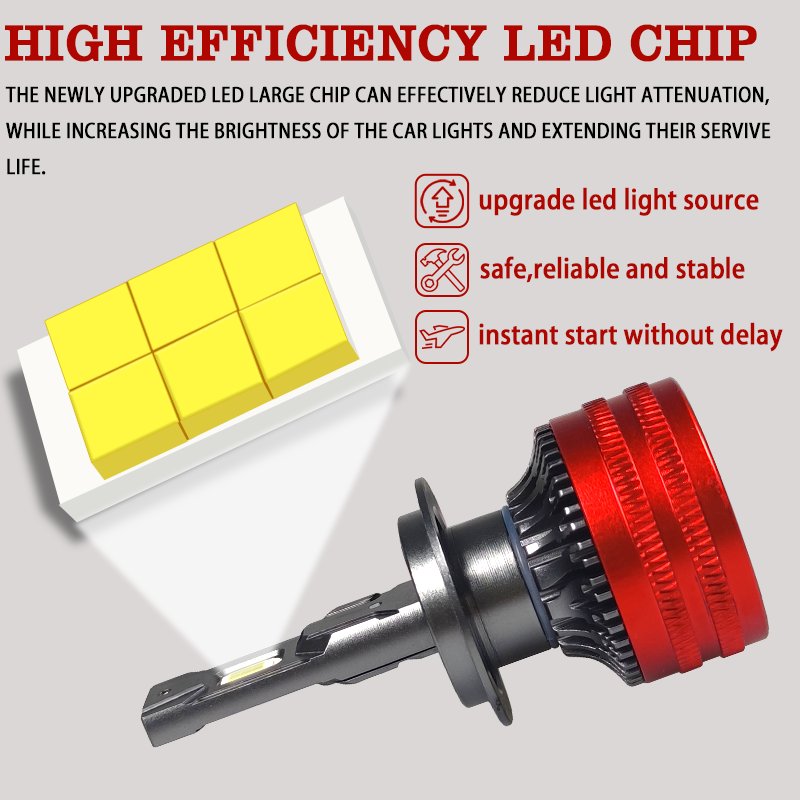 CAROLYN H4 H7 H11 100W 20000LM Car Truck LED Headlights CSP 3570 H11 9005 9006 9012 H4 Canbus H7 Led Fog Headlight Bulb12V 24V