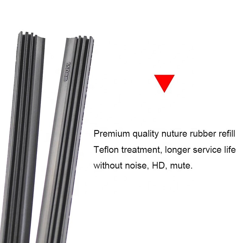2025 Wholesale Big Sale Replacement Car Accessories 6mm Universal Black Soft Rubber Wiper Refill