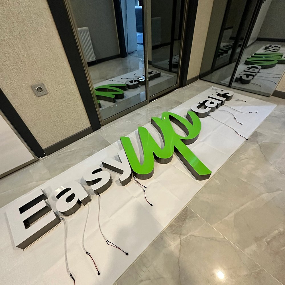Most Popular Custom Outdoor Hotel LED Mirror Frontlit Logo Design Sign Gold Metal Logo 3D Channel Letter