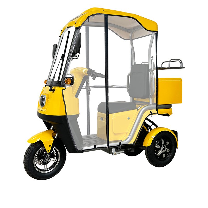 [MinibusS6 Three-wheeled Electric Vehicle] 800w2 Dual Motors, Disc Brakes, Born for Food Delivery Errands.