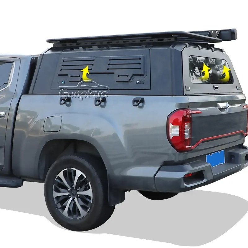 Custom 4x4 Waterproof Truck Camper Hilux Canopy Pickup Hardtop Aluminum Canopy Topper for Hilux Ford Ranger Raptor Gladiator