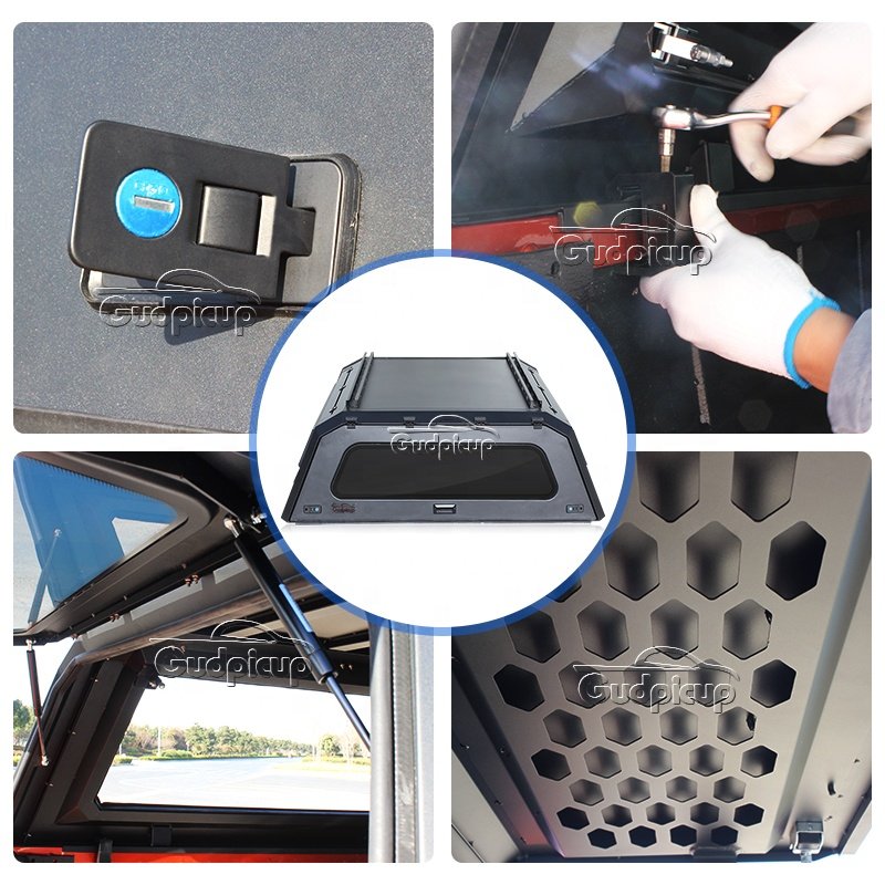 Custom 4x4 Waterproof Truck Camper Hilux Canopy Pickup Hardtop Aluminum Canopy Topper for Hilux Ford Ranger Raptor Gladiator
