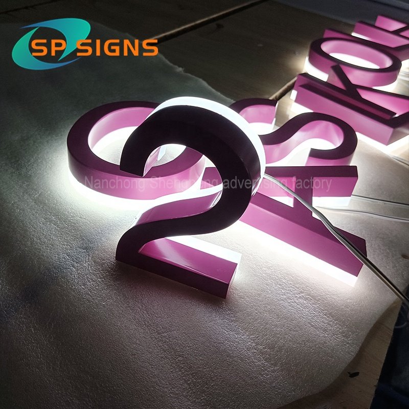 Factory Custom Led Backlit Sign Business Signs Logo Outdoor Indoor Wall LED Channel Letters Custom Sign for Business