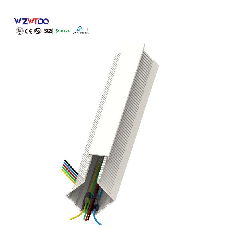 Factory China Custom Vertical Slotted Pvc Trunking Cable Tray Cable Raceway Open Slot Cable Management Wiring Ducts Multicolor