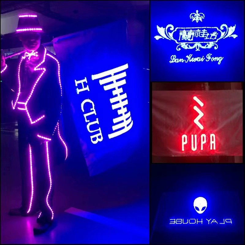 LED Light Flag Magic Programming Text Party Flag bar Nightclub Atmosphere Light Interactive Props