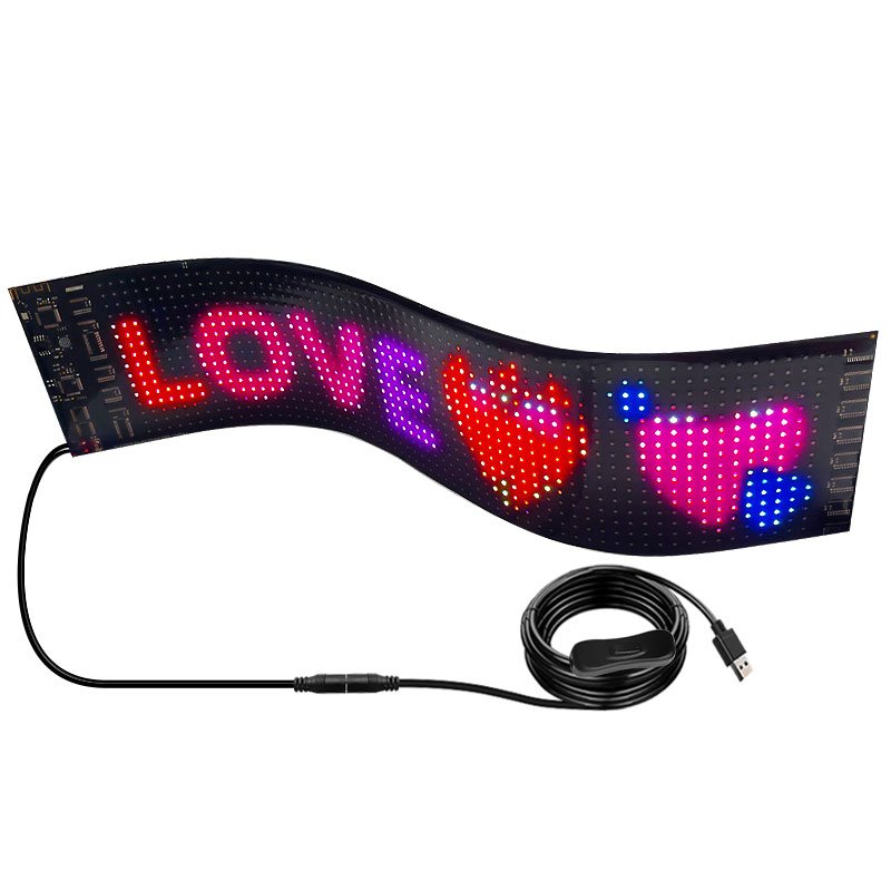 LED Flexible Display Car LED Matrix Pixel Panel Car Window Light LED Screen LED Display Led Sign Moves Led Display Sign for Car
