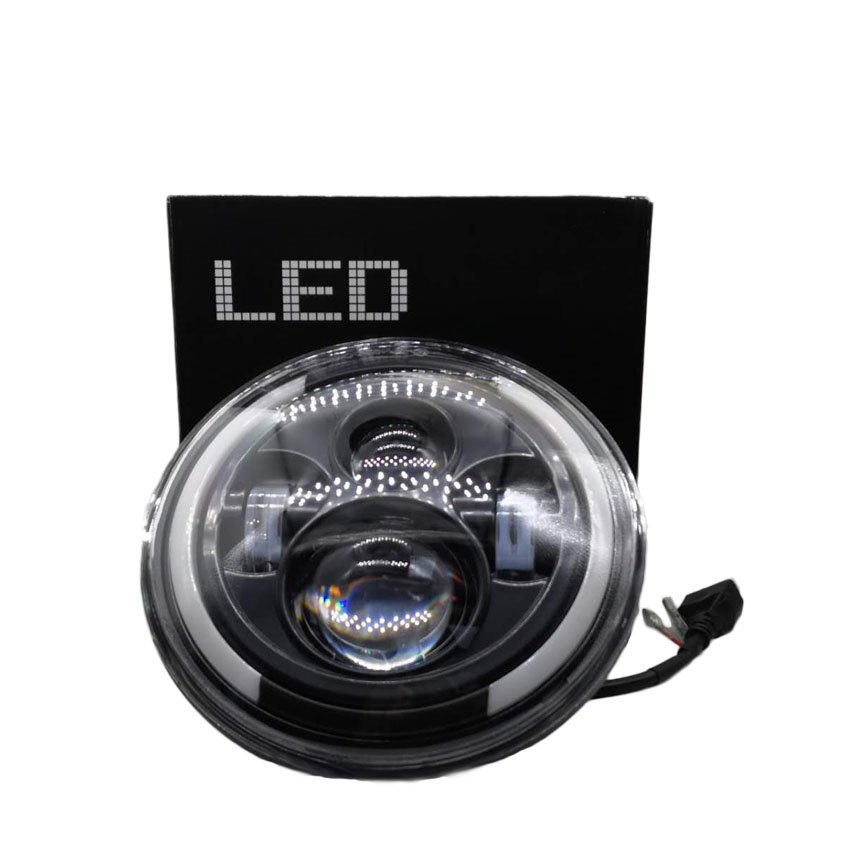 Auto Lighting Systems Factory Supply Motorcycles Spotlight 7inch High Low Beam Round H4 jeep Led Headlights for jeep wrangler