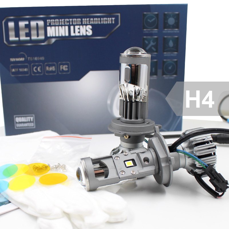 JG 8000lm Mini Projector Lens LED G7 H7/H4 High-Low Beam Motorcycle/car Headlight Car Lighting Bulbs