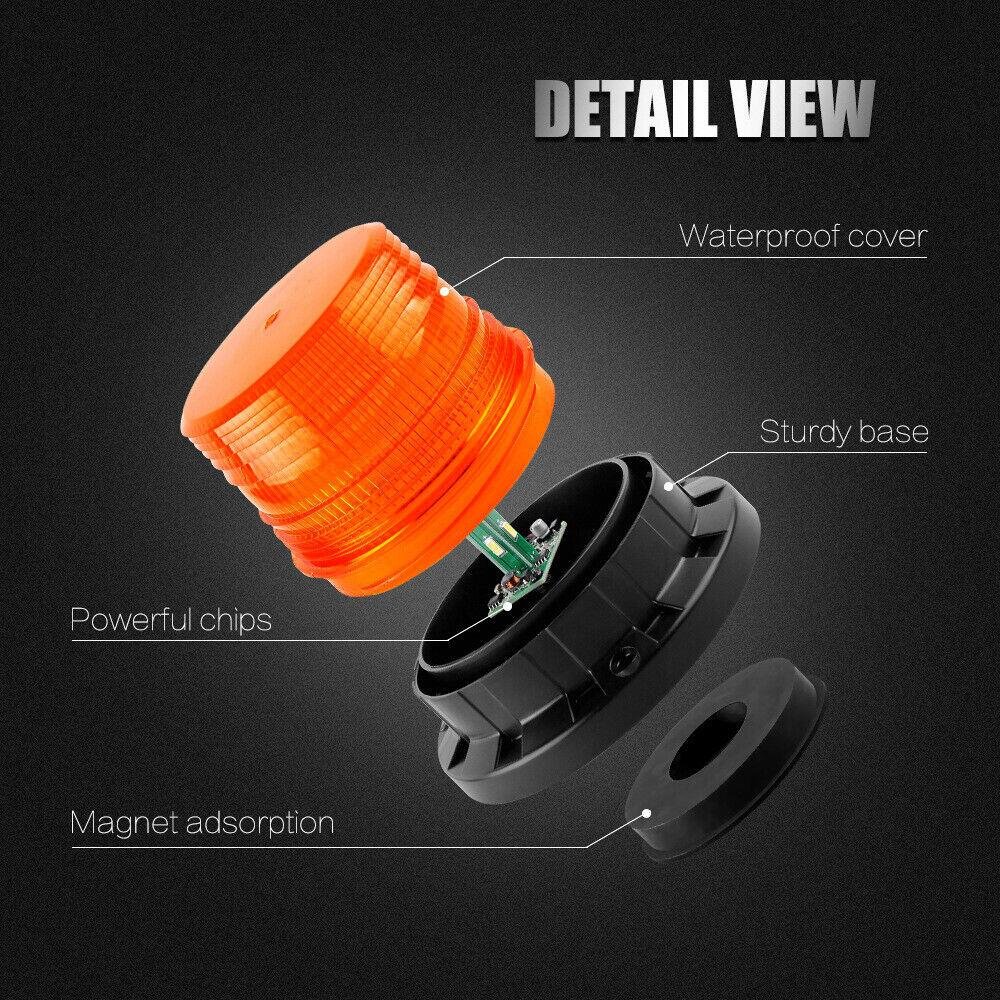 2023 New Style Amber Led Strobe Beacon Warning Light Emergency Strobe Light Led Beacon Warning Light for Car Truck Bus
