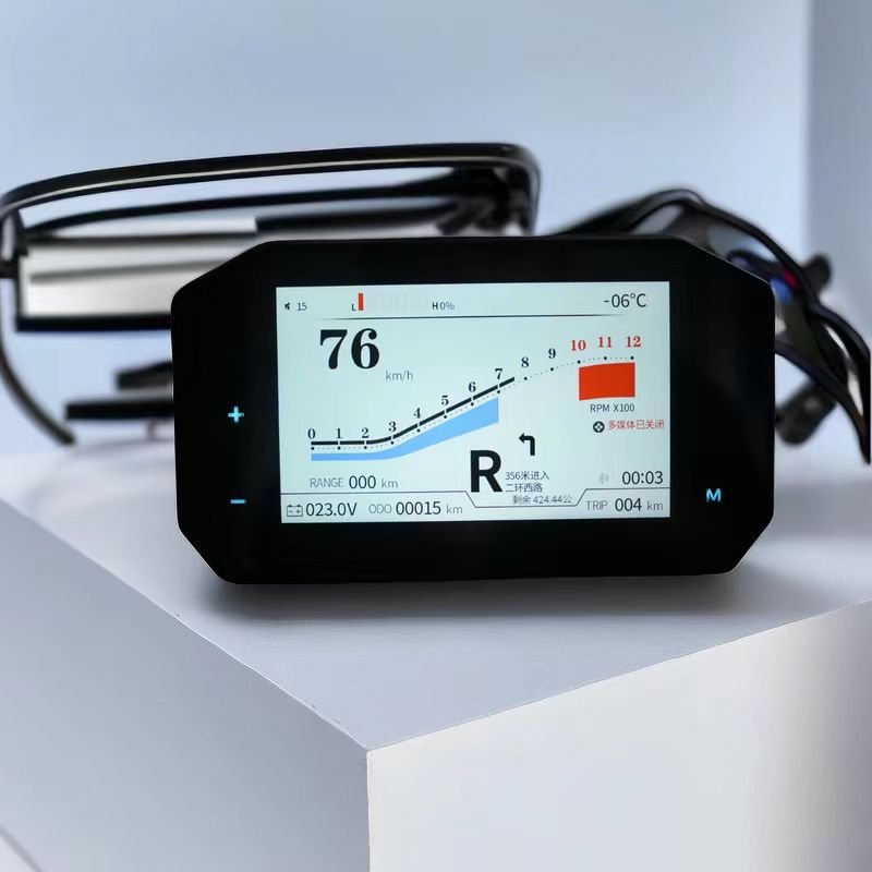 High Precision Custom Made Modified Parts TFT Lcd Digital Display With CAN-BUS Communication for Motorcycle Accessories