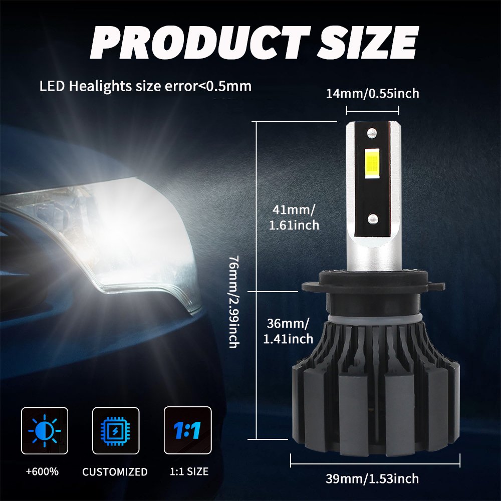 Wholesale T3S Led Headlight Bulbs 80W 10000Lm Auto Lighting System Canbus H4 H7 H11 9005 9006 Auto Lamp H4 Led Headli