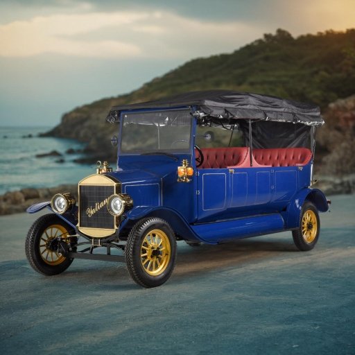 Despoit With Electric Classic Car With Canopy Comfortable Sightseeing Vintage Car Leisure Travel Classic Car