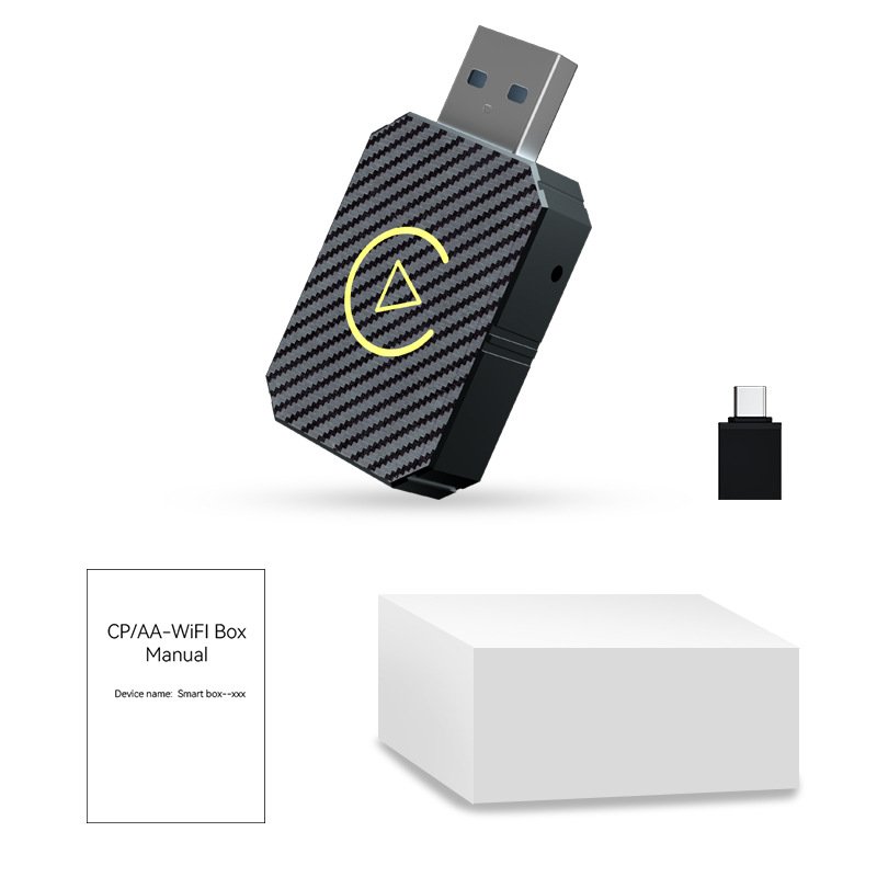 Multi-Function Portable Usb Wired to Wireless Car Carplay for Apple Android Auto Ai Box Wireless Carplay Adapter