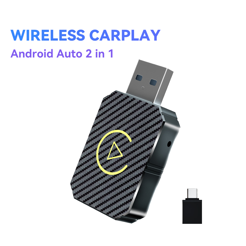 Multi-Function Portable Usb Wired to Wireless Car Carplay for Apple Android Auto Ai Box Wireless Carplay Adapter