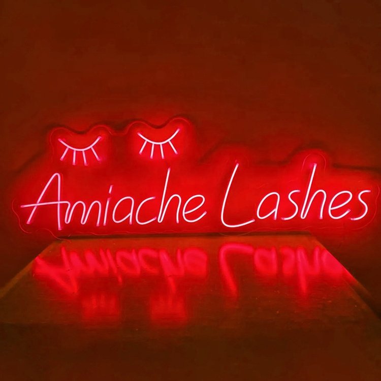 Custom Shop Decoration 1Pcs Led Neon Sign Salon Beauty Lash Store Decoration Led Advertising Lighting for Wall Decoration