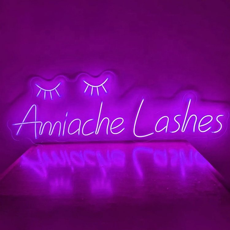 Custom Shop Decoration 1Pcs Led Neon Sign Salon Beauty Lash Store Decoration Led Advertising Lighting for Wall Decoration