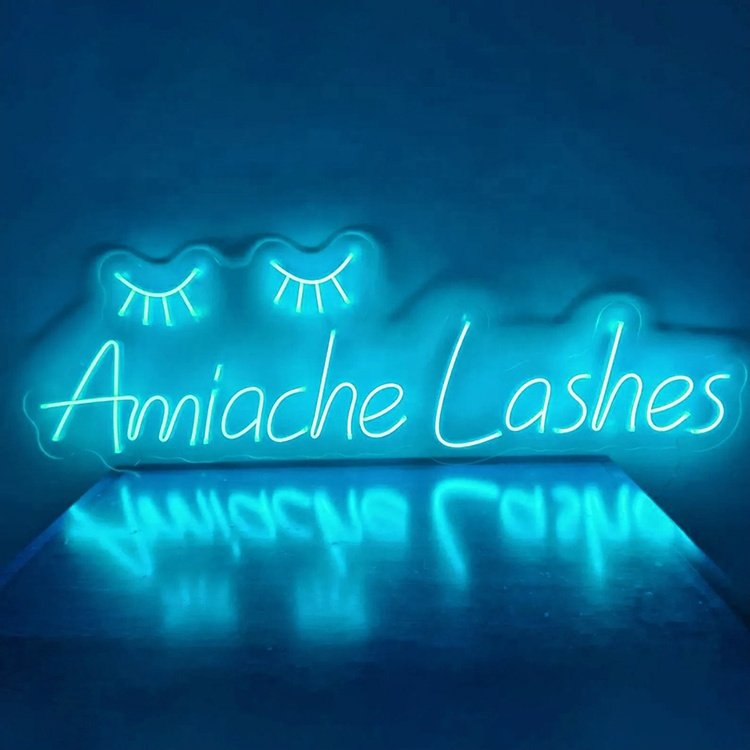 Custom Shop Decoration 1Pcs Led Neon Sign Salon Beauty Lash Store Decoration Led Advertising Lighting for Wall Decoration
