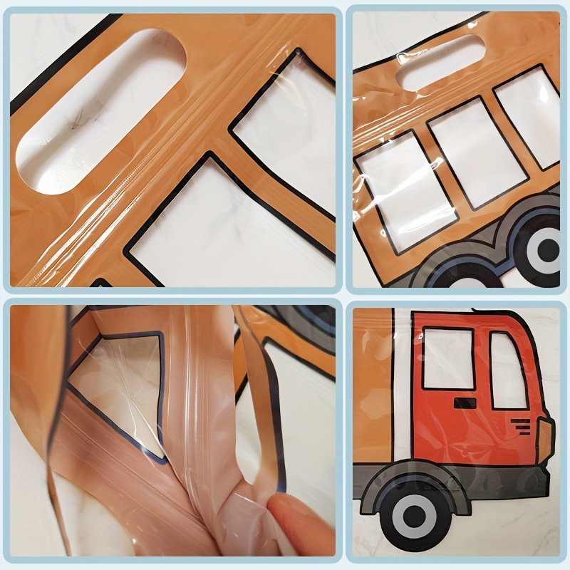Creative Student Snack Ziplock Gift Plastic Cookie Cars Toy Shaped Baking Bags
