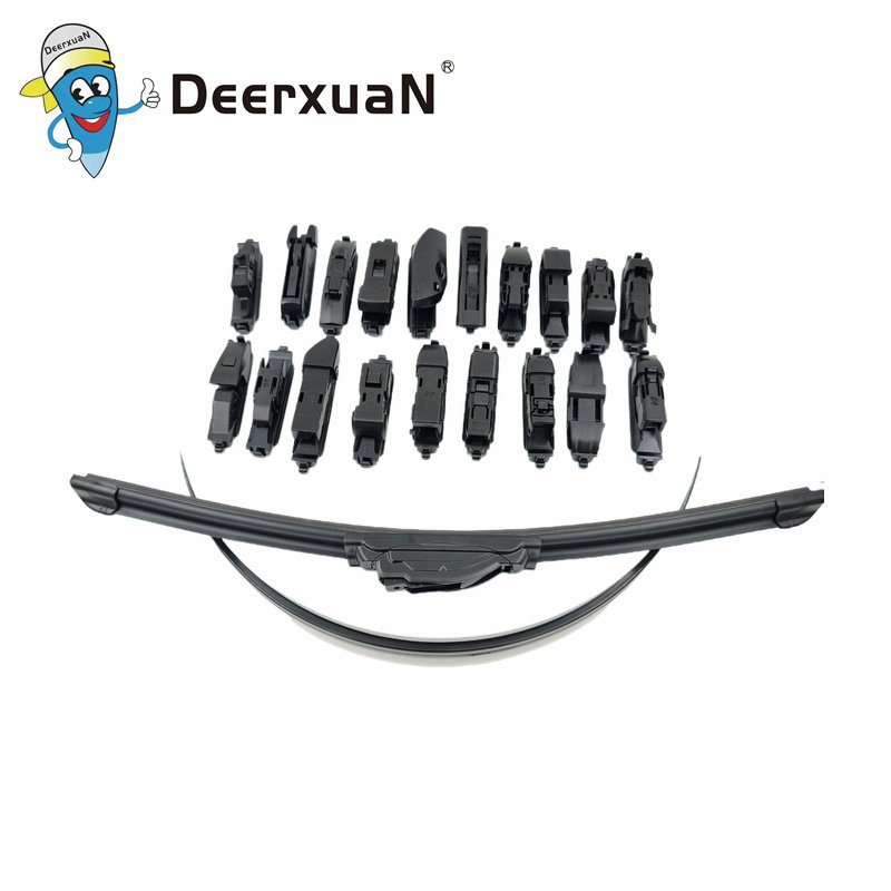 Deerxuan S407B OEM ODM Service Car Windshield Universal Soft Black Wiper Blade with Multi Adapters
