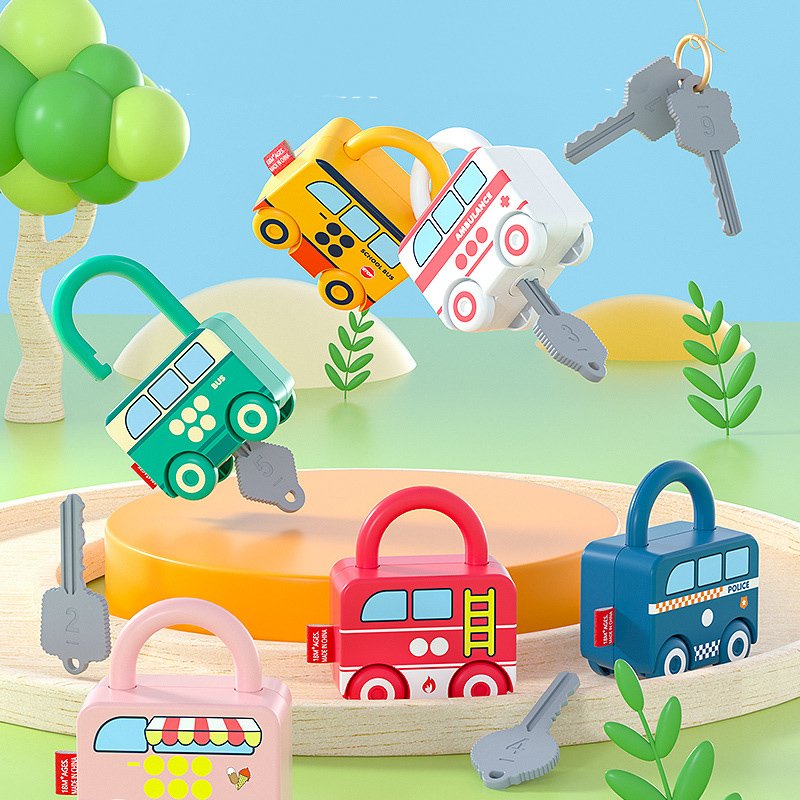 Montessori Children Educational Alphabet Number Learning Locks Toys Alphanumeric Unlock Teaching Aids Toys for Kids