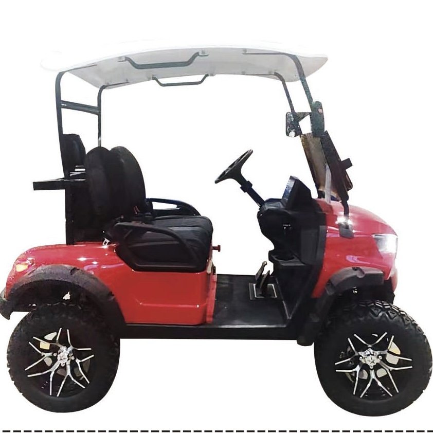 2-Seater White Electric Sightseeing Golf Cart 48/60/72V 4000/5000W Electric Bus and Passenger Vehicle